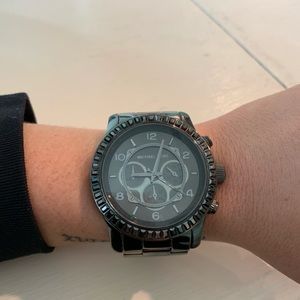 Michael Kors oversized gunmetal watch